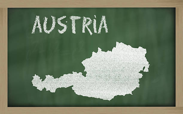 istock outline map of austria on blackboard 187011302