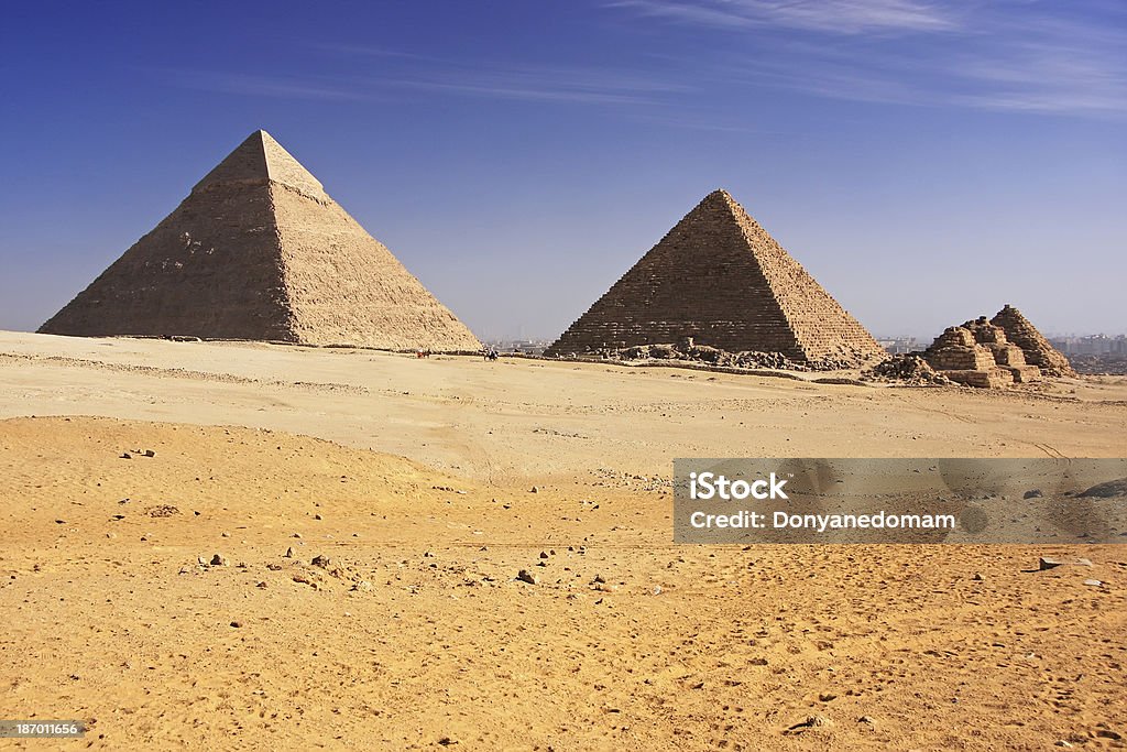 Grandes pirámides de Giza, El Cairo - Foto de stock de Antiguo libre de derechos