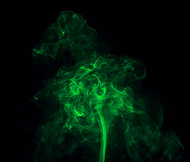 Green smoke. stock photo