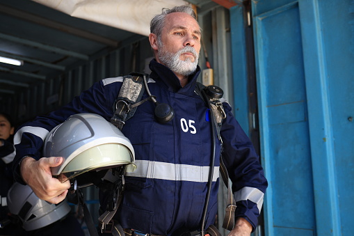 Portrait of Rescue fire fighter