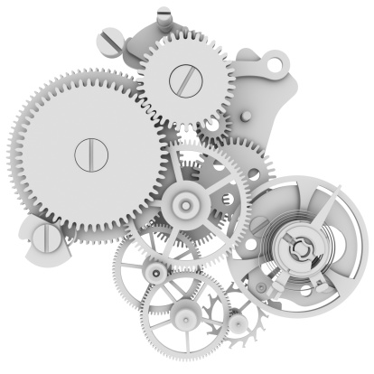 Concept watch mechanism. Isolated render on white background