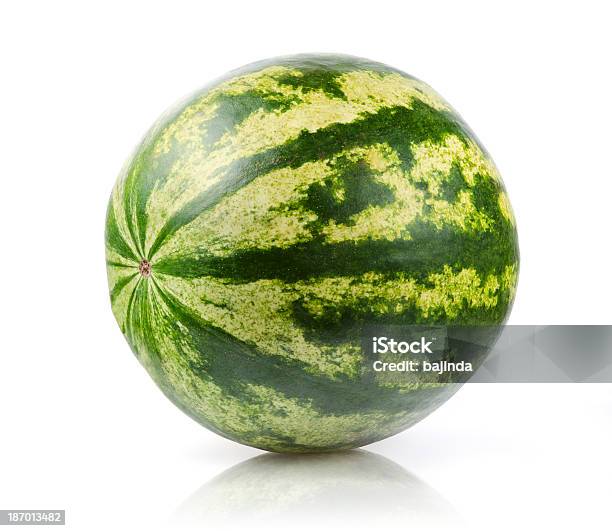 Watermelon On White Background Stock Photo - Download Image Now - Circle, Clipping Path, Color Image