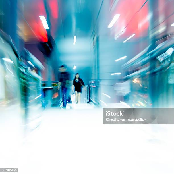 Business People Crowd Walking At Bus Station Stock Photo - Download Image Now - Abstract, Blurred Motion, People