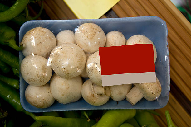 organic mushrooms in a container