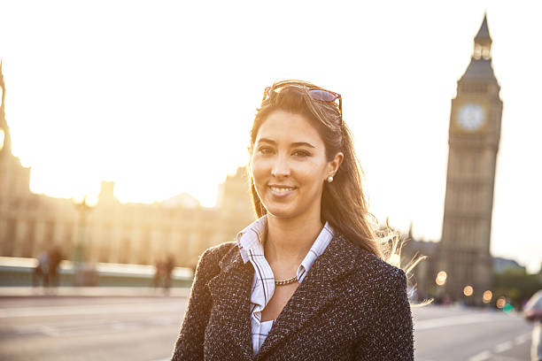 istock Young woman in visit to London 187016149