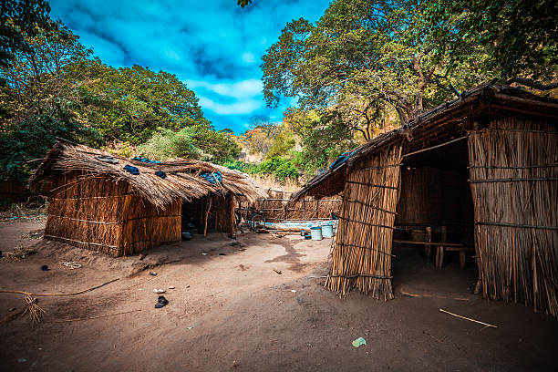 Malawi village Humble village on the Malawi lake malawi stock pictures, royalty-free photos & images