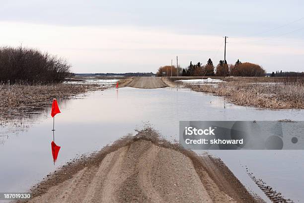 Ilumina Carretera De Campo Foto de stock y más banco de imágenes de Inundación - Inundación, Minnesota, Primavera - Estación