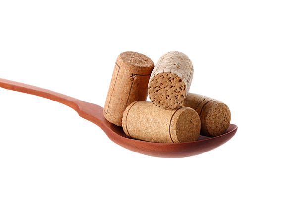 Wine cork on spoon