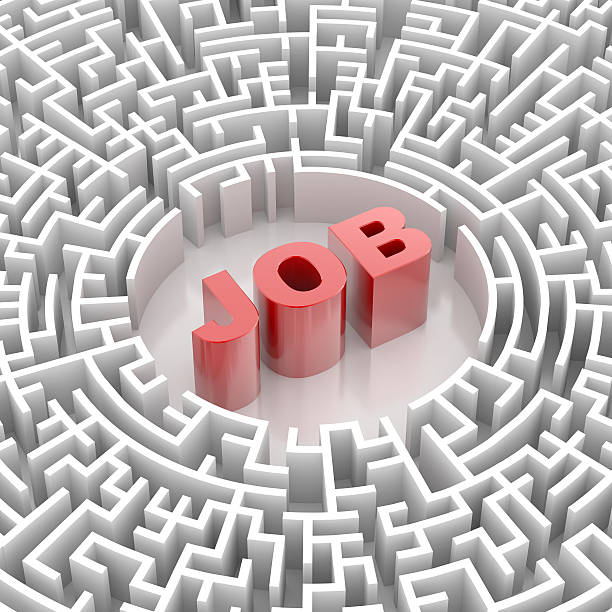 istock Labyrinth with JOB word 187020878