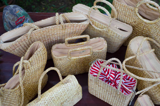istock Handmade thai bags in Chiang Rai province 1870212099