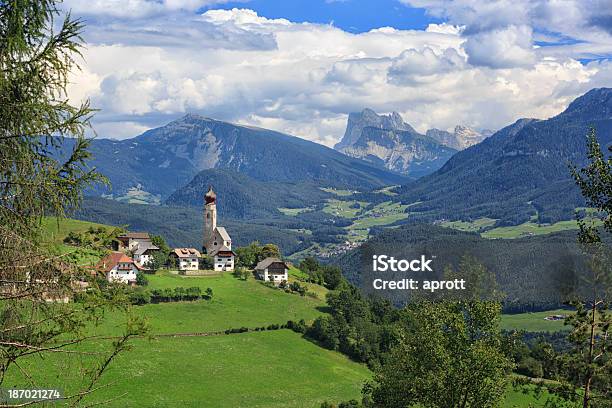 Village Mittelberg In Southtirol With Dolomite Alps Stock Photo - Download Image Now