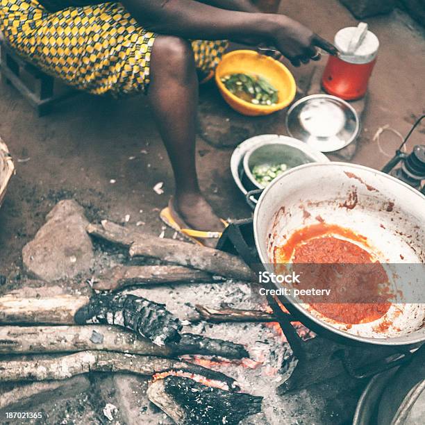 African Woman Cooking Stock Photo - Download Image Now - Africa, Cooking, African Culture