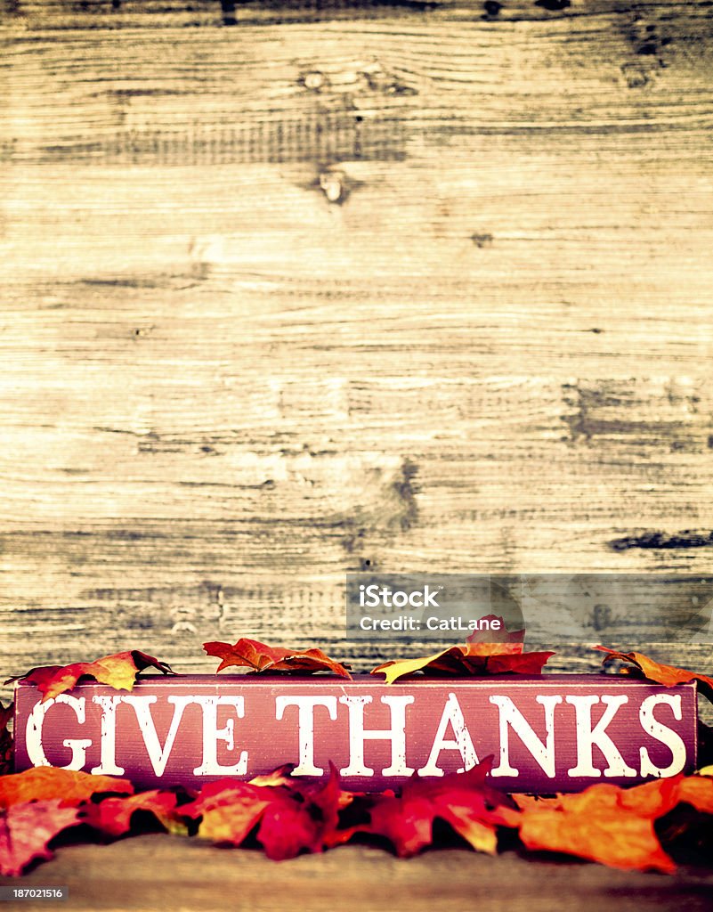Messaggio di ringraziamento con foglie - Foto stock royalty-free di Ammirazione