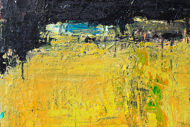 istock Abstract painted yellow and black  art backgrounds. 187021641