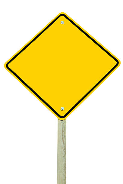 istock Blank Yellow Road Sign Isolated on White 187021670