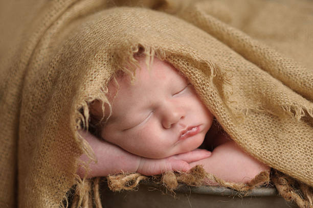 istock Closeup of Newborn Boy Sleeping 187021973