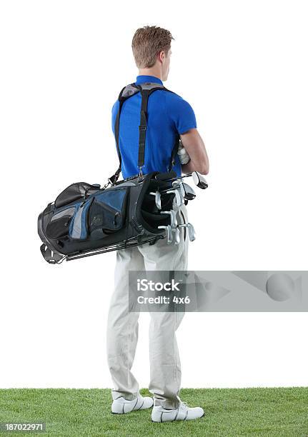 背面のゴルファー - ゴルフバッグのストックフォトや画像を多数ご用意 - ゴルフバッグ, 後ろ姿, 男性