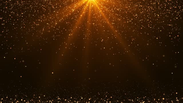 4K Glitter lights celebration backdrop video Futuristic glittering in space awards dust gradient abstract background.