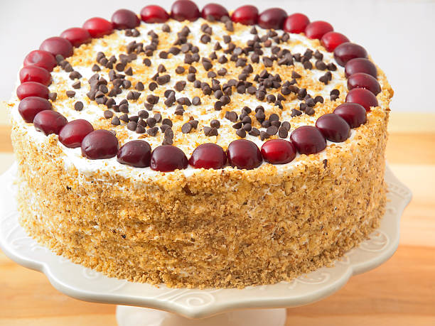istock Homemade cake with cherries 187023538