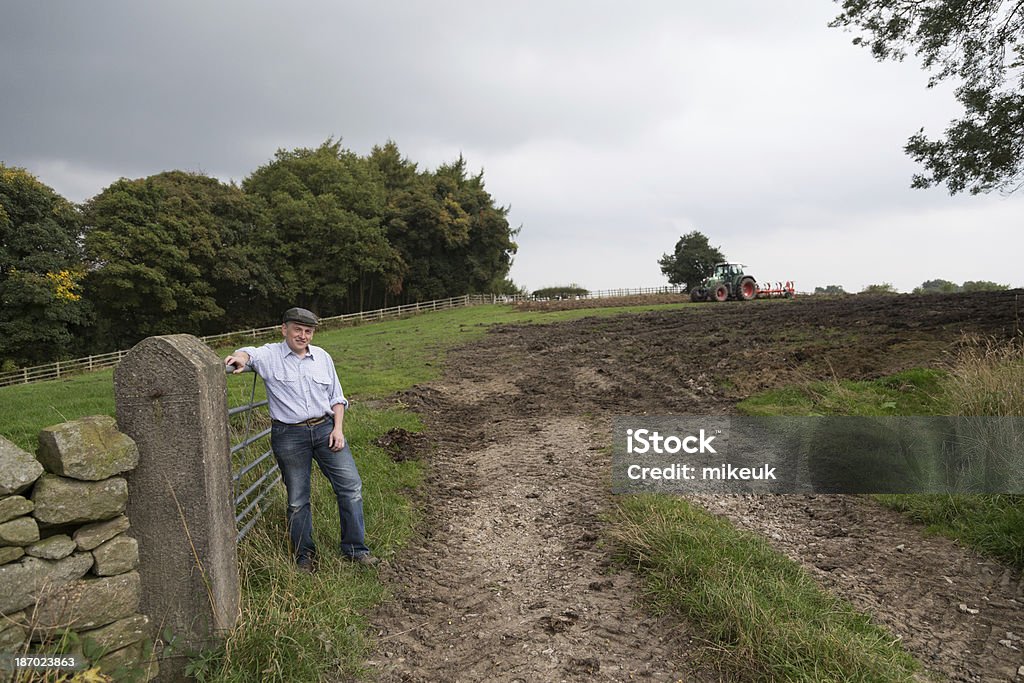 Meados de idade homem Trabalhador Rural ao ar livre em Yorkshire-Inglaterra - Royalty-free Adulto maduro Foto de stock