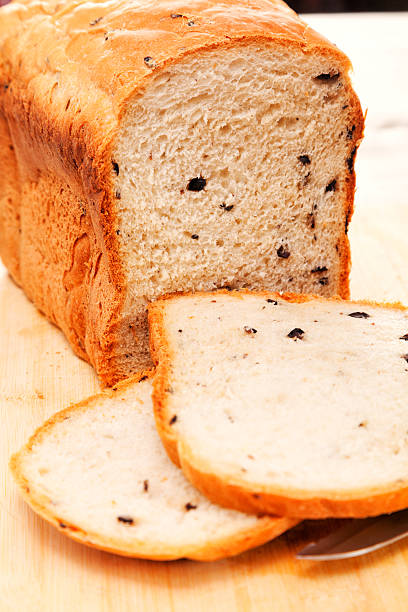 istock Homemade bread with olives 187025147
