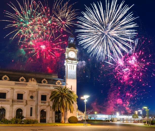 istock Fireworks display over the Valencia city, Spain 1870257097