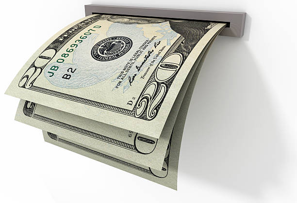 istock Banknotes of $ 20 being delivered 187026355
