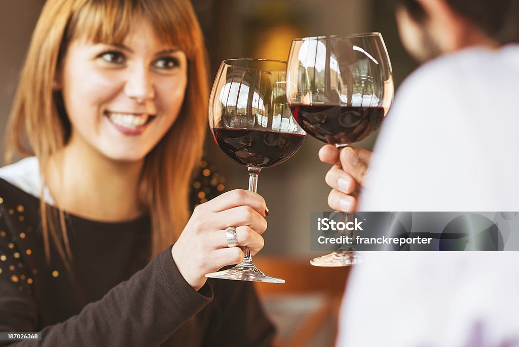 Glück paar Lachen im restaurant - Lizenzfrei Abheben - Aktivität Stock-Foto