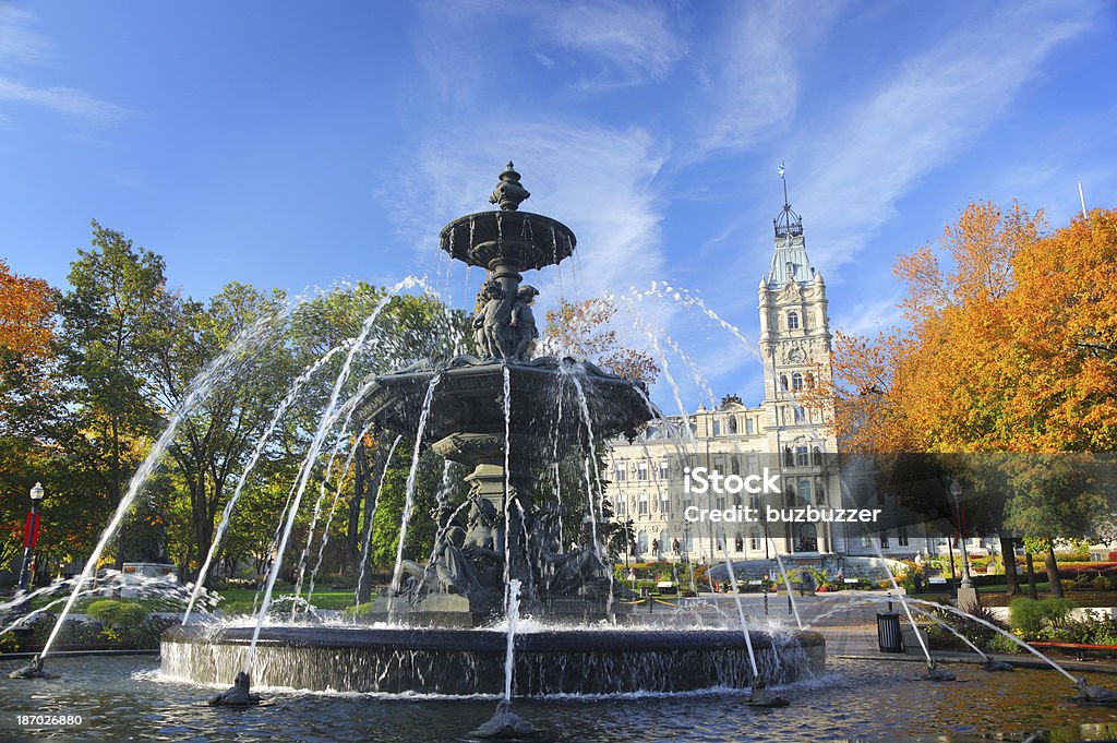 Brunnen und Quebec Parlament Tourny " - Lizenzfrei Quebec City Stock-Foto