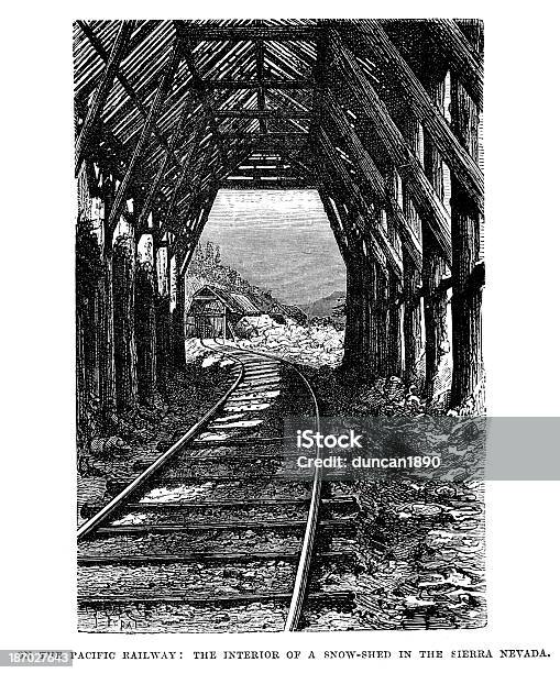 Trem Do Pacífico - Arte vetorial de stock e mais imagens de América do Norte - América do Norte, Antigo, Antiguidade