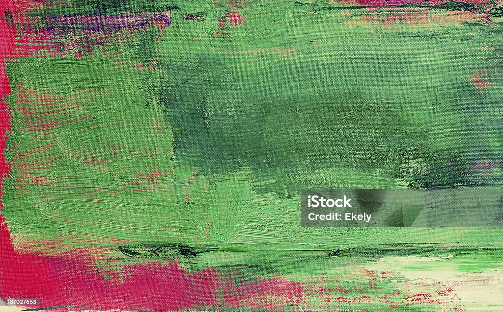 Abstrato Arte pintada de vermelho e verde de fundo. - Royalty-free Abstrato Foto de stock