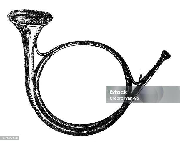 French Horn Stock Illustration - Download Image Now - Ancient, Antique, Army