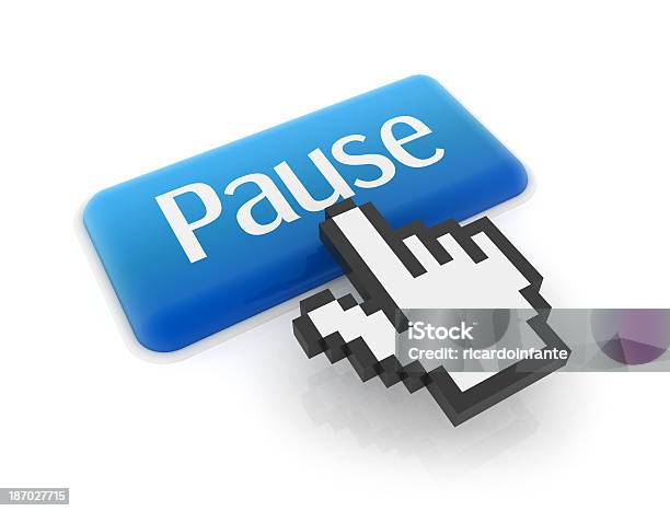 Cursor Pause Hand Cursor On Pause Button Stock Photo - Download Image Now - Choice ...