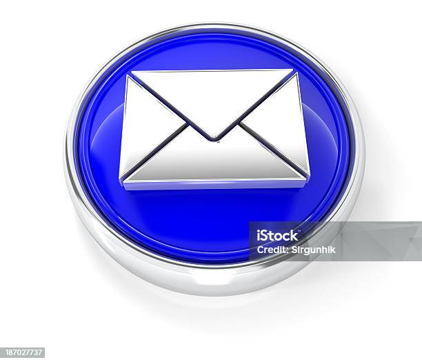 Icono De Correo Foto de stock y más banco de imágenes de Acero - Acero, Azul, Botón pulsador
