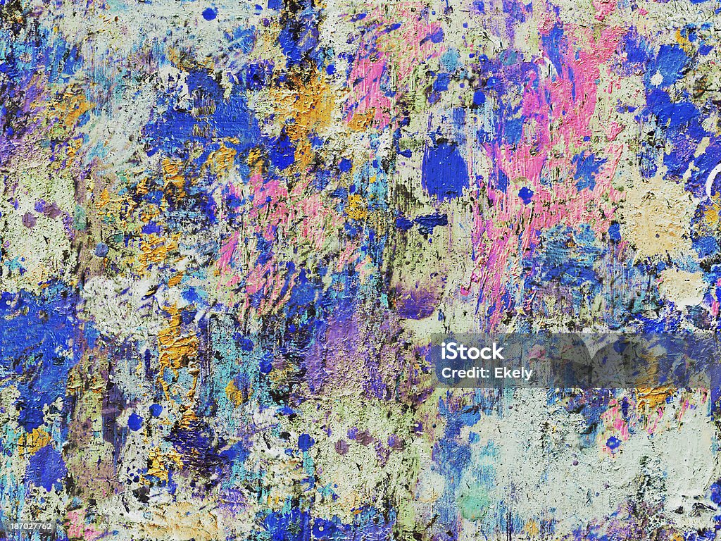 Abstract painted  blue  art backgrounds. Abstract  blue, yellow    and purple painted background texture.  Abstract Stock Photo