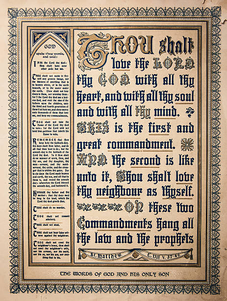 istock Christian Antique Script 1800's Holy Bible Page 187027960