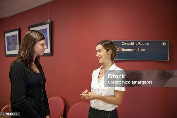 Physical Therapist Series Meeting The Patient Stock Photo - Download Image Now - 25-29 Years, Adult, Adults Only