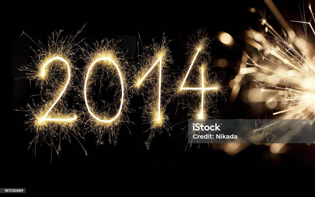 Étincelant nouvel an 2014 - Photo de 2014 libre de droits