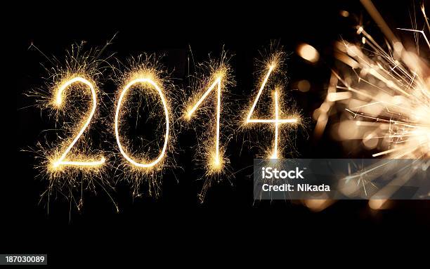 Photo libre de droit de Étincelant Nouvel An 2014 banque d'images et plus d'images libres de droit de 2014 - 2014, Abstrait, Allumer