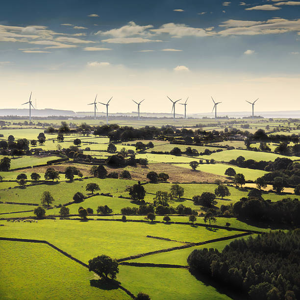 ветер турбины - yorkshire dales стоковые фото и изображения