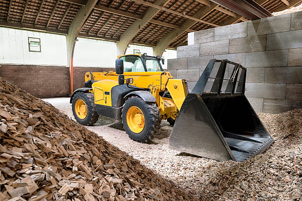 istock Storage of Wood chips Biomass 187030827