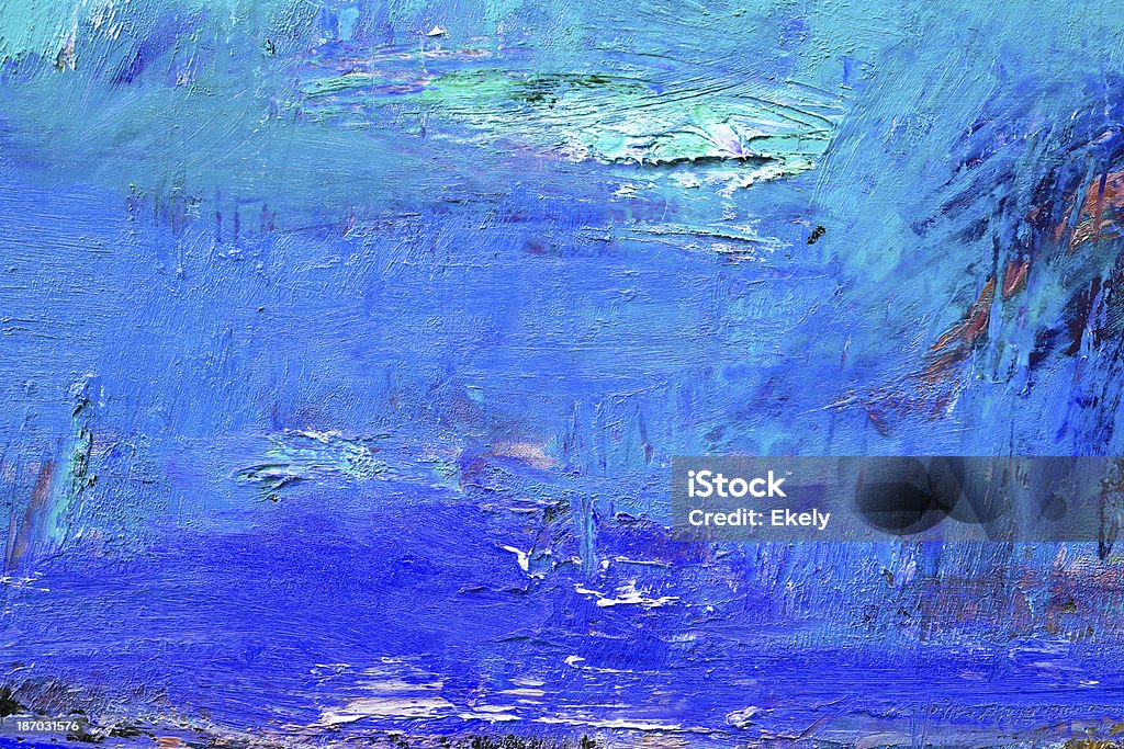 Pintura de Arte abstracto azul fondos. - Foto de stock de Abstracto libre de derechos