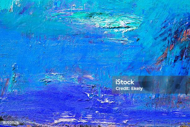 Pintura De Arte Abstracto Azul Fondos Foto de stock y más banco de imágenes de Abstracto - Abstracto, Amarillo - Color, Arte