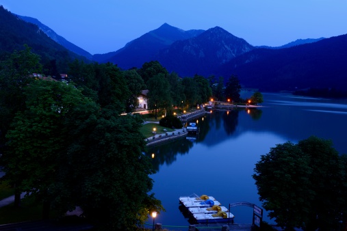 Lake Schliersee at night