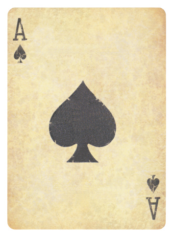 Ace Of Spades Isolated (clipping path included)