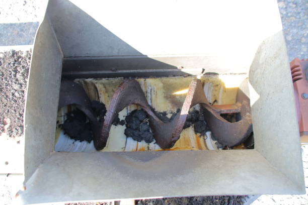 istock View of a screw conveyor for sewage sludge 1870324581