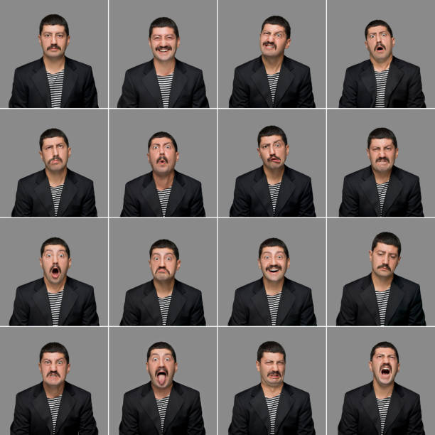 istock Real man making facial expressions 187032523