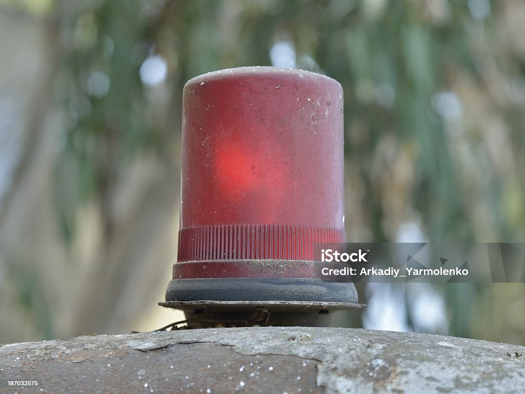 Old luz vermelha piscando - Foto de stock de Abandonado royalty-free