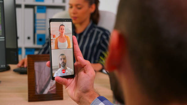 istock Entrepreneur talking on videocall with company manager 1870330440