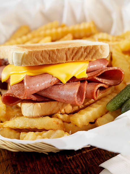 istock Fried Bologna Sandwich with Fries 187033227